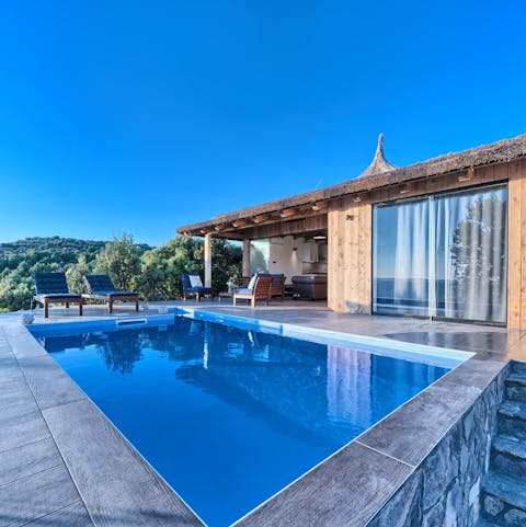 Cool off from the Croatian sun in the private swimming pool