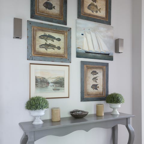 Marine-themed art