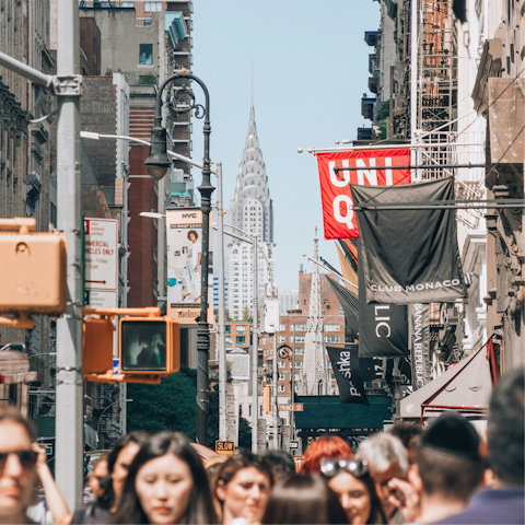 Browse highstreet shops and upscale boutiques in Soho