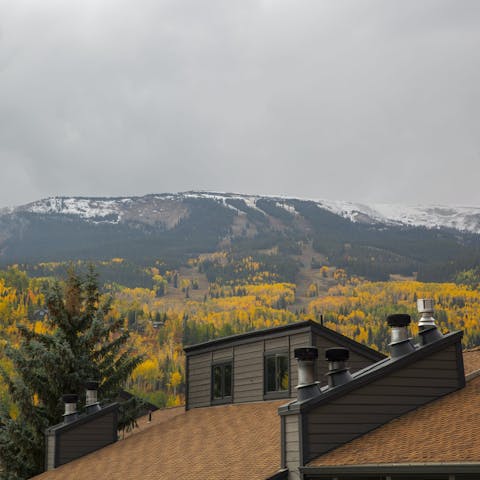 Wake up to a spectacular view of the Rockies
