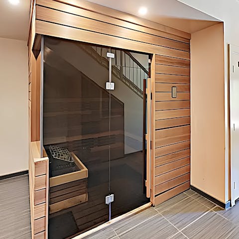 Work up a sweat in the shared sauna