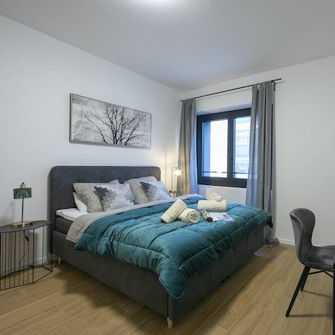 Look forward to getting a good night's sleep in the quiet bedrooms