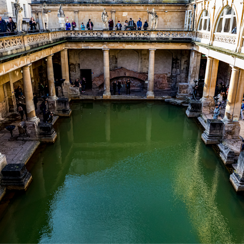 Take a short walk to the Roman Baths