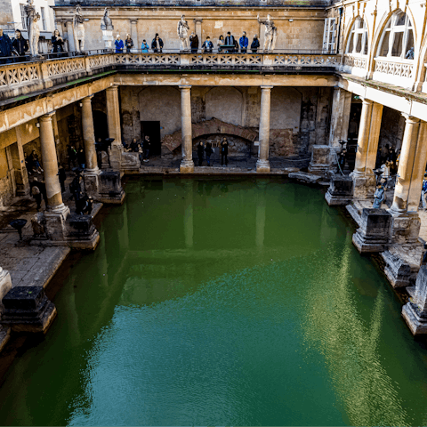 Take a short walk to the Roman Baths