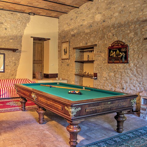 Play a game of pool and start a friendly tournament