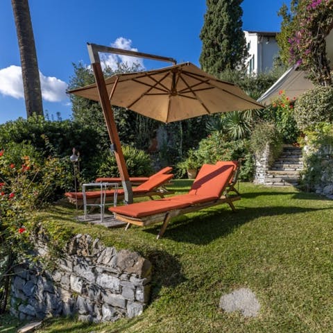 Spend lazy afternoons stretched out in the private garden