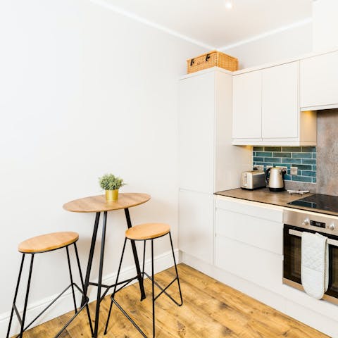 Eat at home or pop to an independent restaurant in town