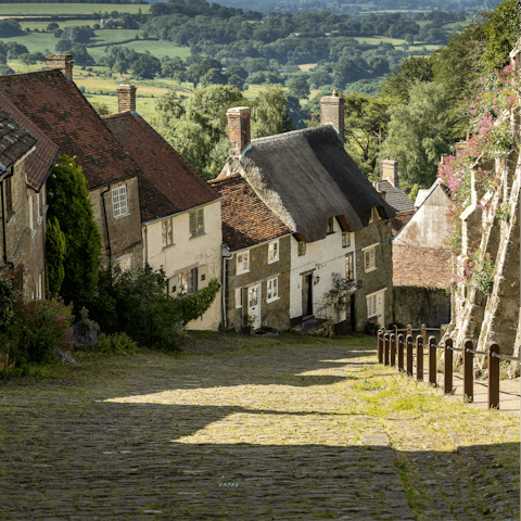 Take a stroll up the iconic Gold Hill in Shaftesbury