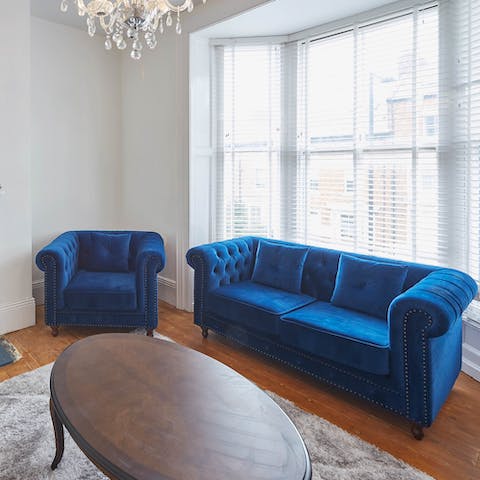 Take your pick from the two elegant living rooms