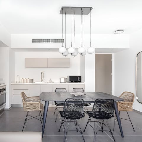 Lay the table for an atmospheric evening meal in