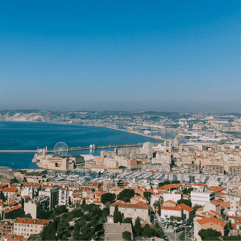 Spend the day at the beach in Marseille, just over an hour away by car