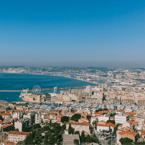 Spend the day at the beach in Marseille, just over an hour away by car