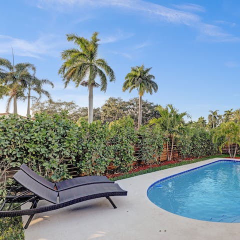 Go for an early morning dip in your private pool