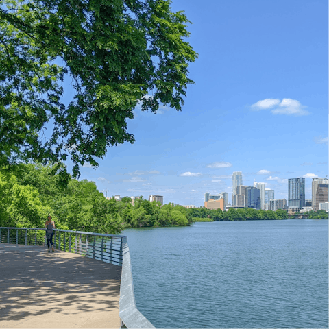 Go for a stroll along the Colorado River in Butler Metro Park, a five-minute walk away