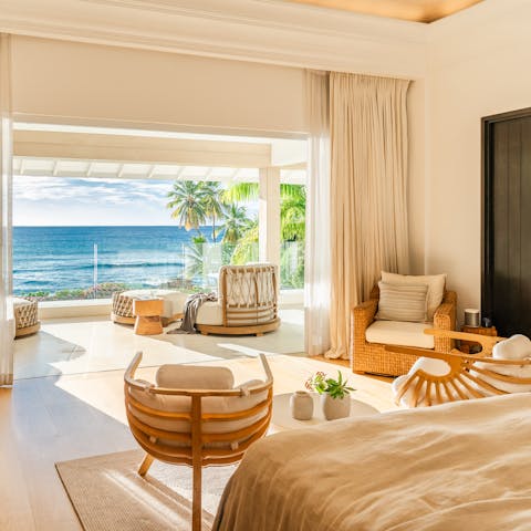 Wake up to the waves in the main bedroom suite
