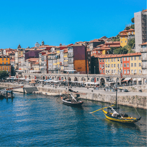 Take a boat trip on the Douro River, a leisurely stroll away