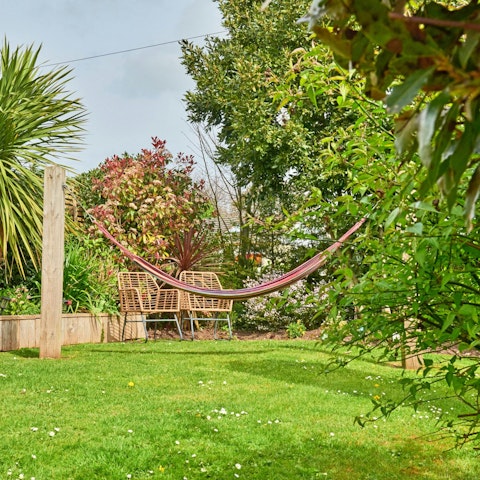 Let your troubles melt away while swinging in the hammock