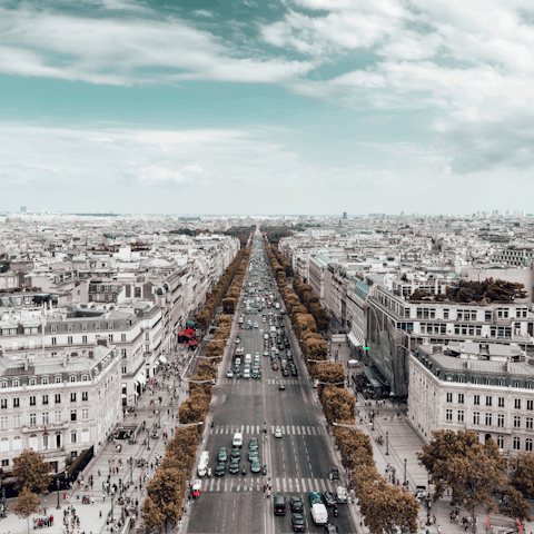Go shopping at the designer boutiques on nearby Champs-Élysées
