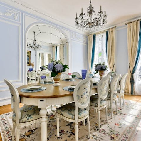 Enjoy the free daily continental breakfast at the dining table