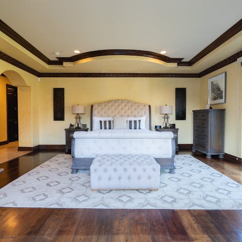 Feel like you're staying in a five star hotel resort with the  uber spacious bedrooms