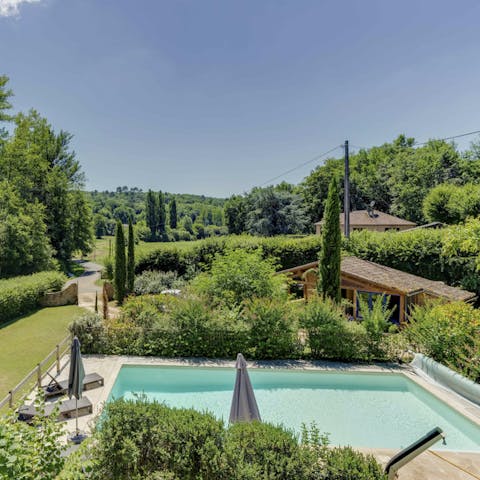 Step out of the pool into lush greens