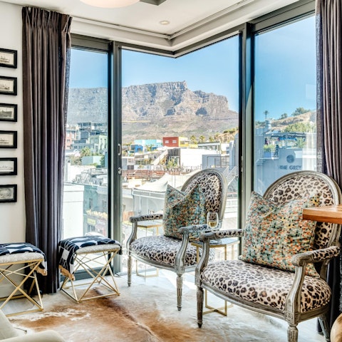 De-stress in the safari-styled space, bursting with eclectic prints and textures