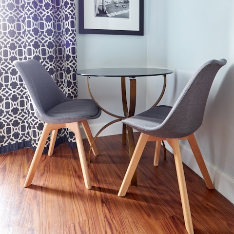 Settle down for a coffee as you glimpse out of the window at the enchanting world outside