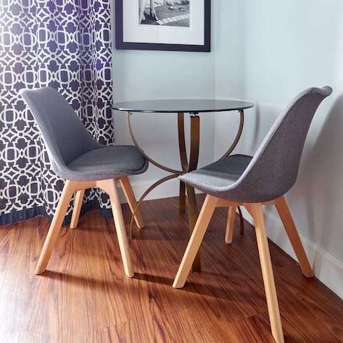 Settle down for a coffee as you glimpse out of the window at the enchanting world outside