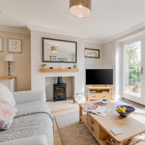 Get cosy infront of the wood-burning stove after a day out in the fresh country air