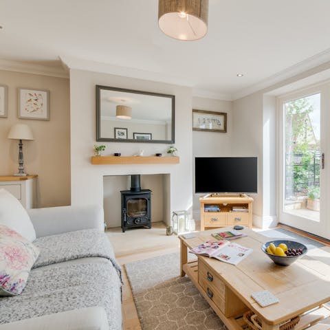 Get cosy infront of the wood-burning stove after a day out in the fresh country air