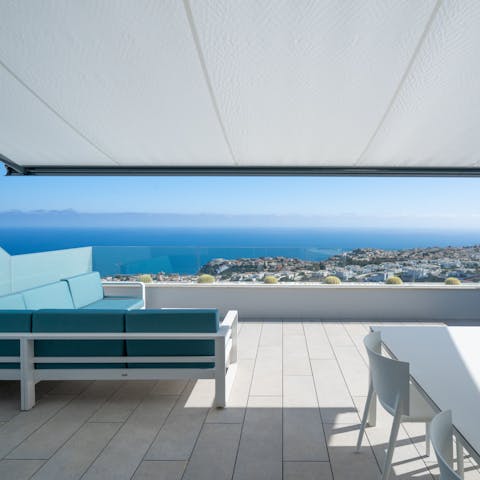 Soak up stunning sea views from the comfort of your private terrace
