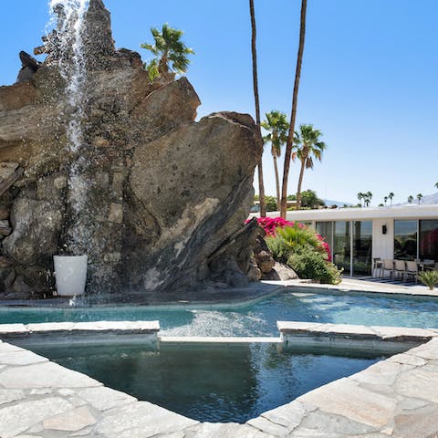 Spend a starlit evening in the hot tub