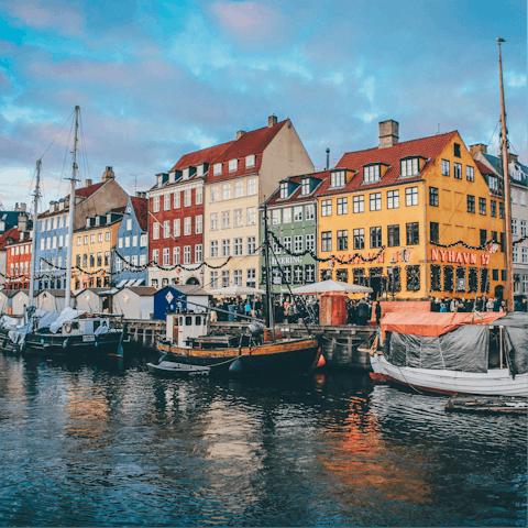 Pause for drinks by the water's edge in Nyhavn