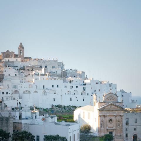 Spend an afternoon in Ostuni, around thirty minutes away