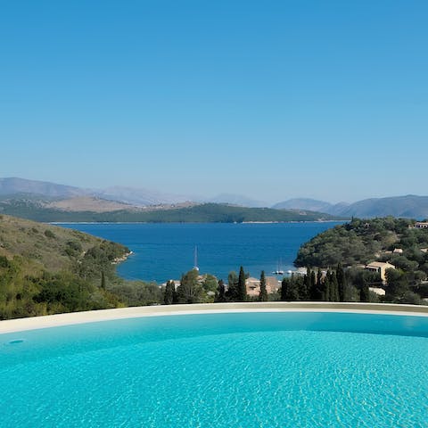 Feel inspired by the views across the bay of Agios Stephanos
