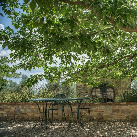 Find a shady spot to enjoy your morning cappuccino
