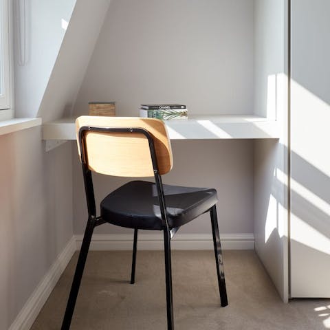 Power through work at this light-filled office space