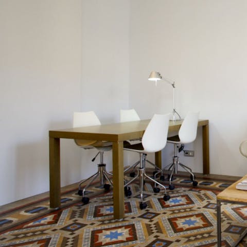 Gather around the dining table for dinners, drinks, and card games at home