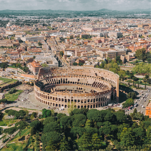 Hop on the tram or catch a taxi to visit the mighty Colosseum