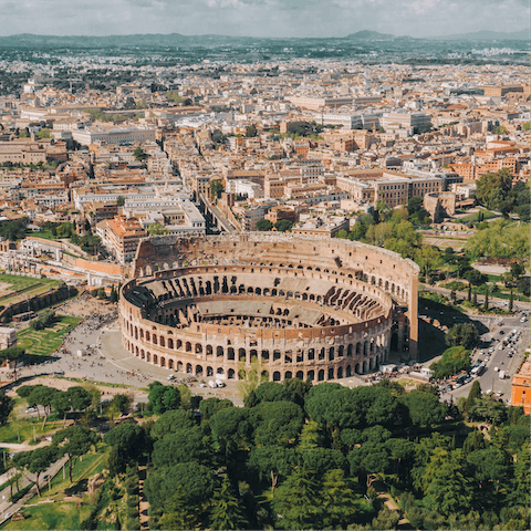 Hop on the tram or catch a taxi to visit the mighty Colosseum