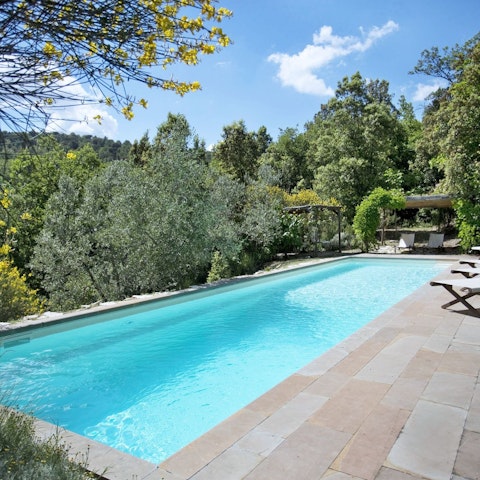 Start your day with a swim in the Tuscan sunshine