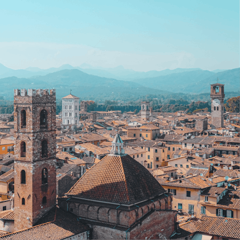 Explore historic Lucca from this cathedral-side home