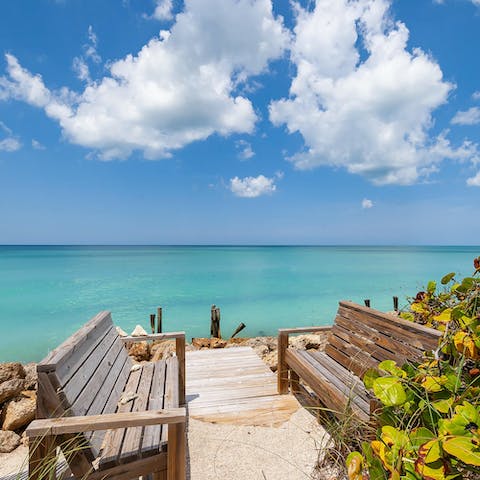 Take your morning coffee down to the water's edge and watch the sun rise