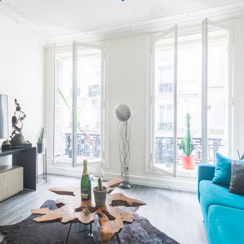 The floor to ceiling windows