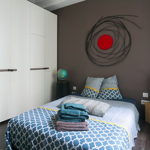 the characterful Design details in the bedroom