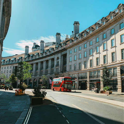 Stroll towards Regent's Street for an afternoon of shopping