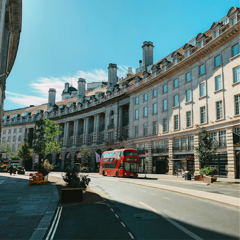 Stroll towards Regent's Street for an afternoon of shopping