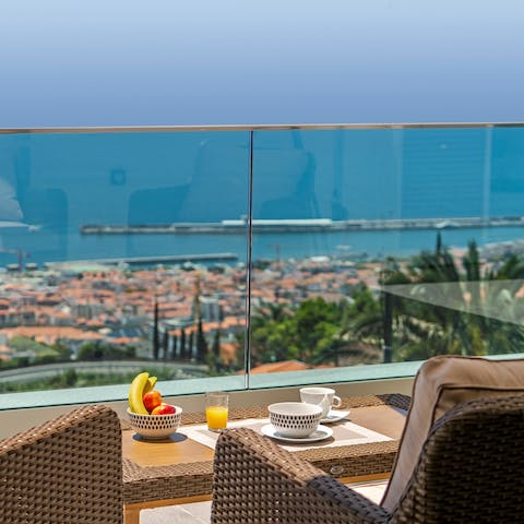 Savour a continental breakfast as you gaze out at the glistening Atlantic