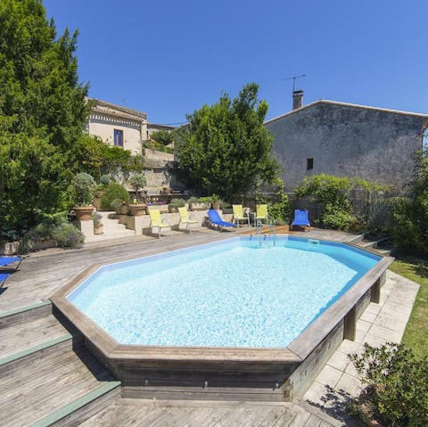 Cool off during the height of summer in the swimming pool