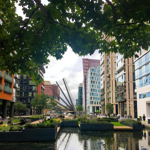 Discover Paddington Basin's cool eateries and bars